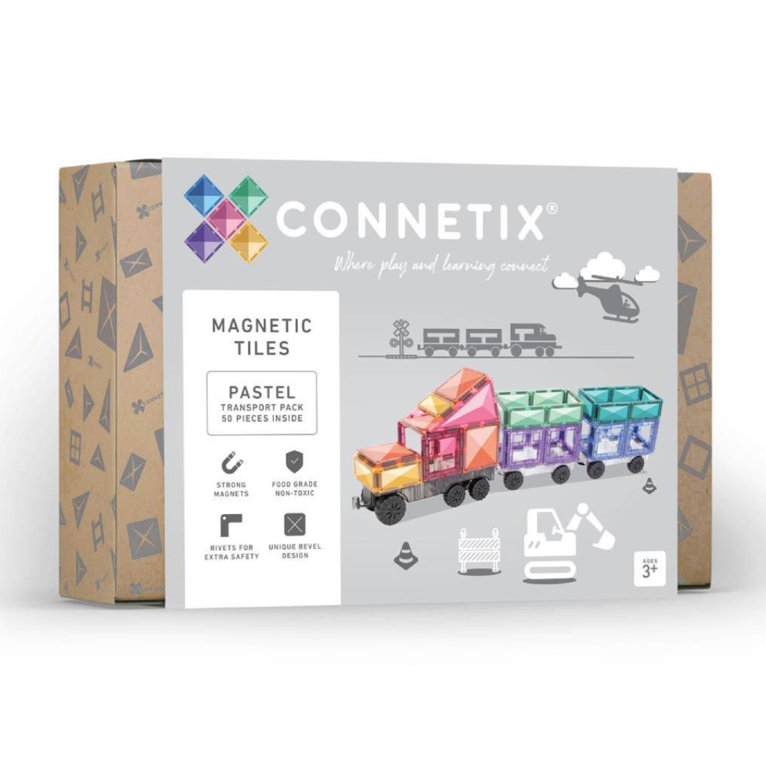 Connetix Pastel Transport 50pc set