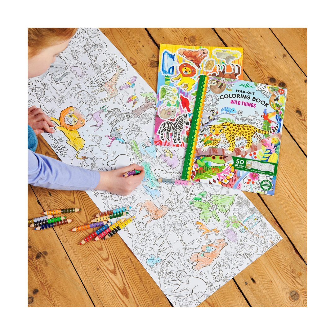 Fold-Out Coloring Book - Wild Things