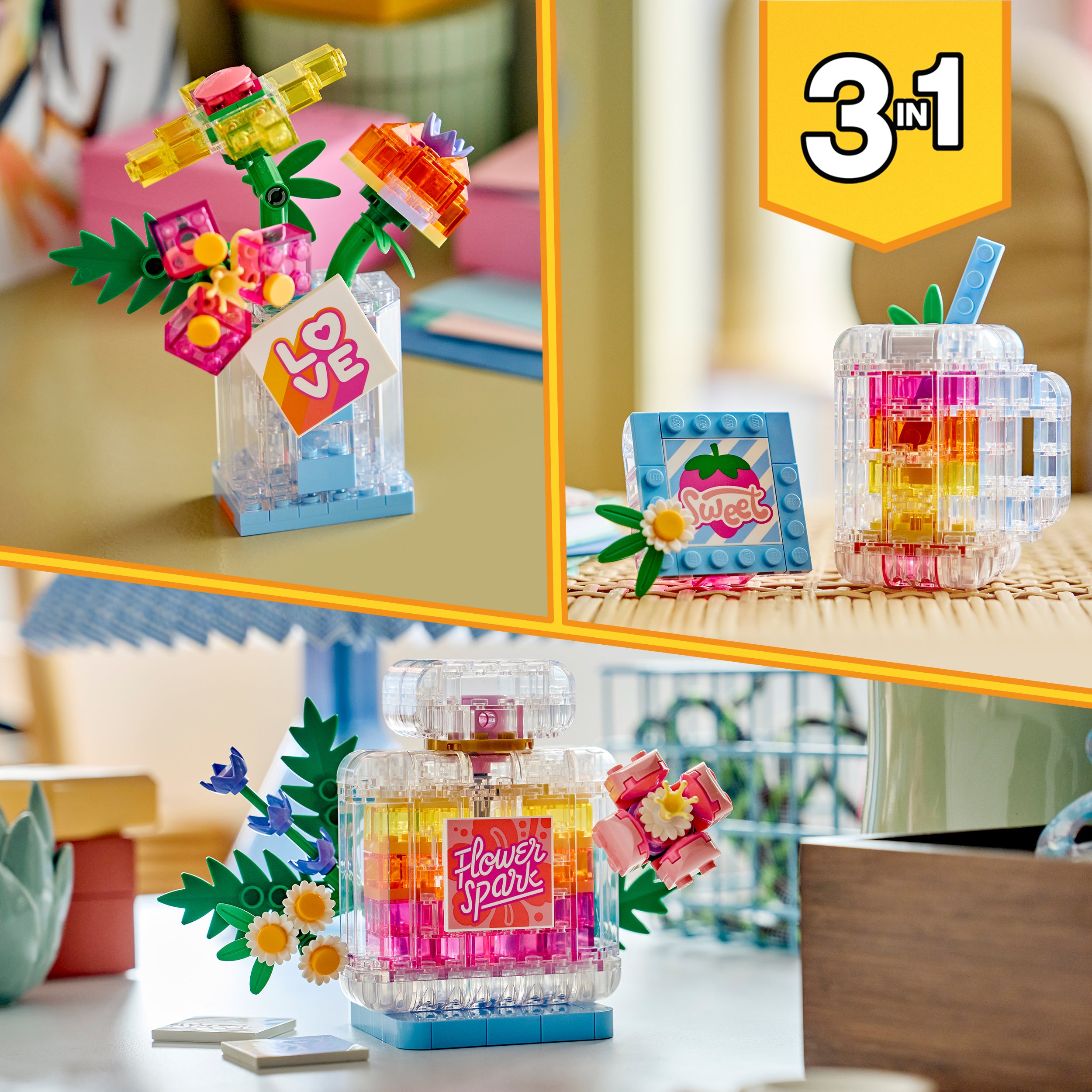 31383 LEGO&reg; Creator 3 in 1 Floral Decor Perfume Bottle