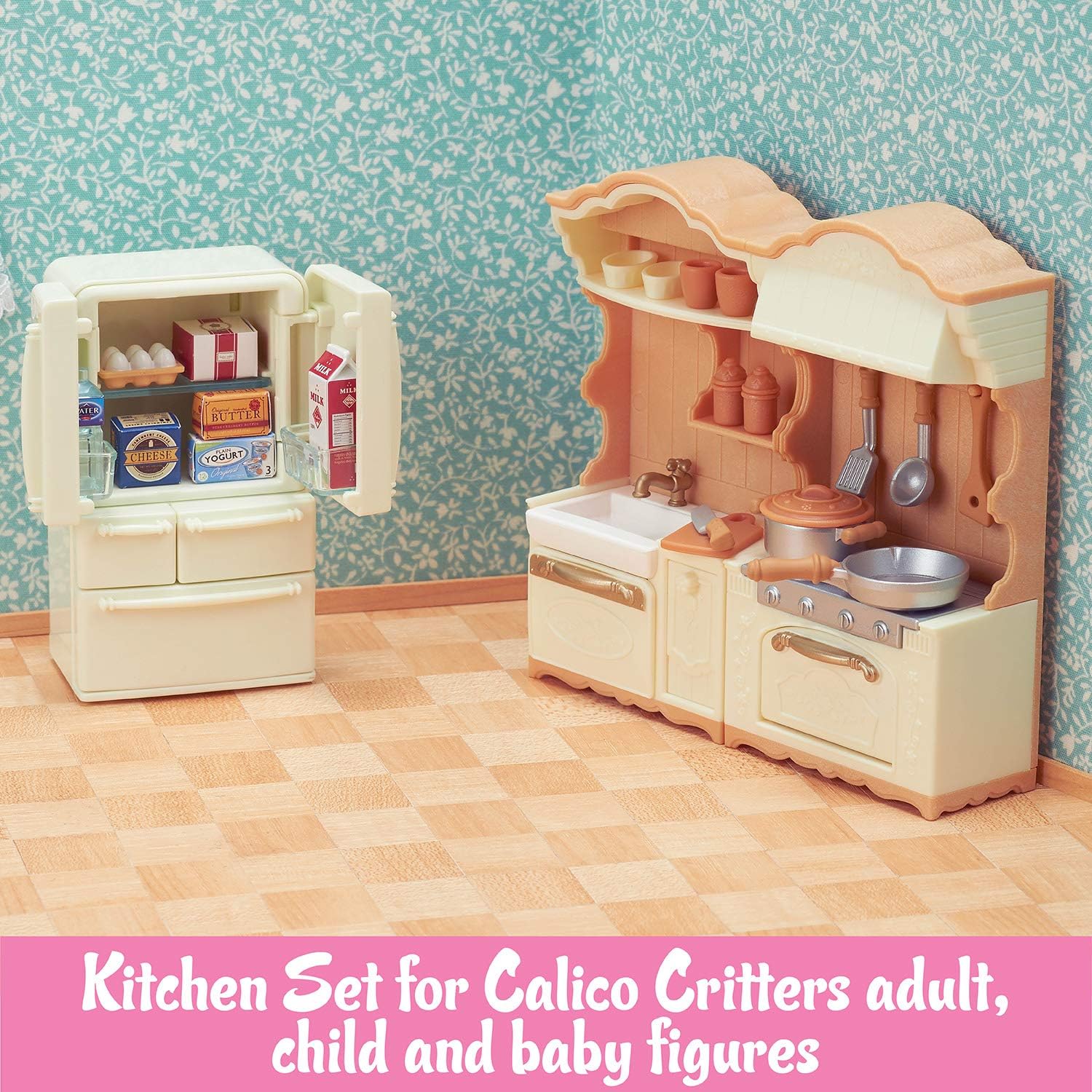 Calico Critters Kitchen and Fridge Play Set