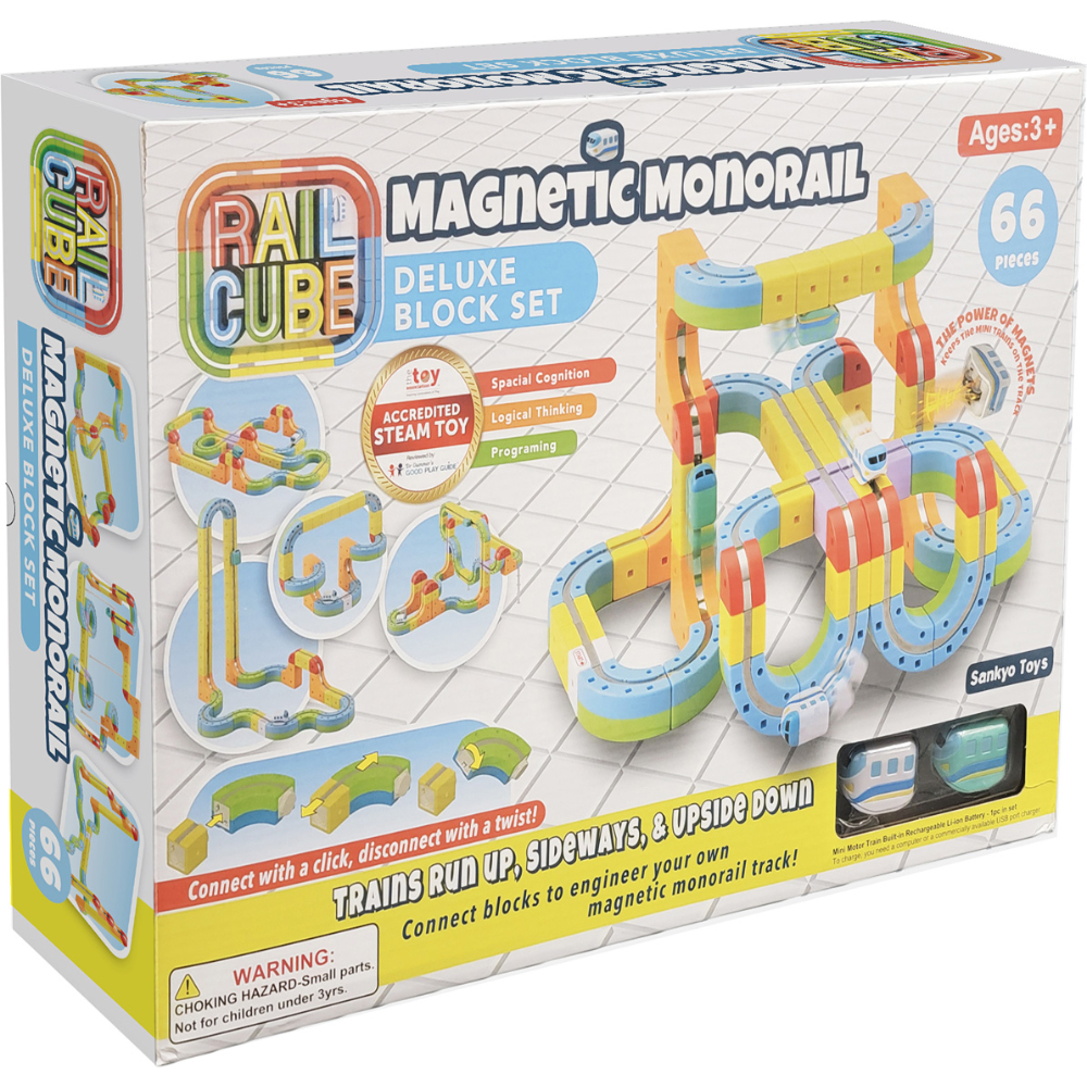 Rail Cube: Magnetic Monorail Deluxe Set