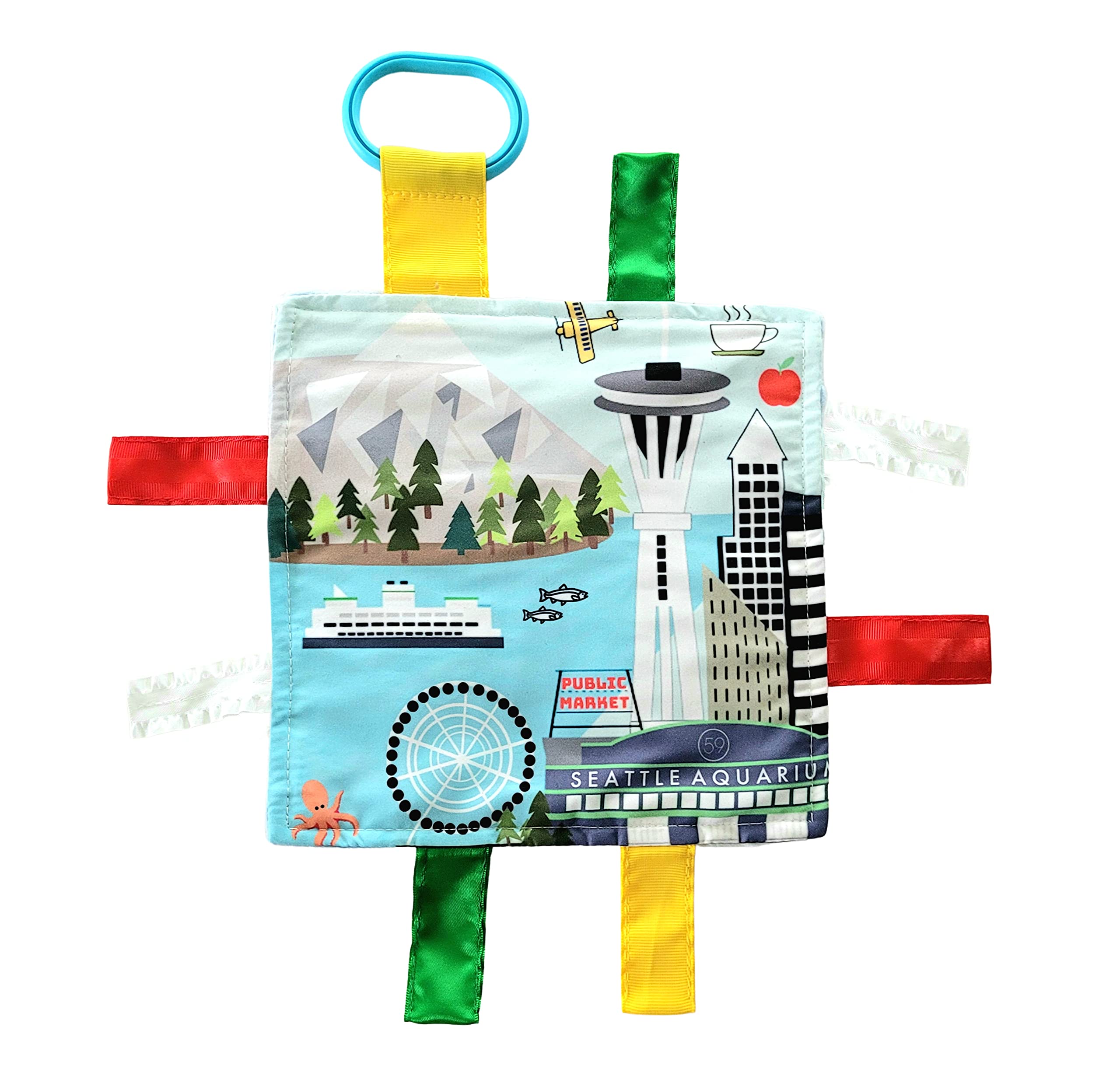 Seattle / WA Baby Crinkle Tag Square
