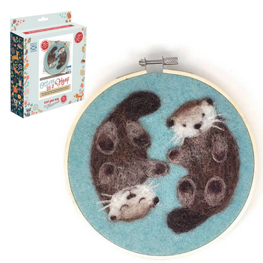 Felting Kit: Otters in a Hoop