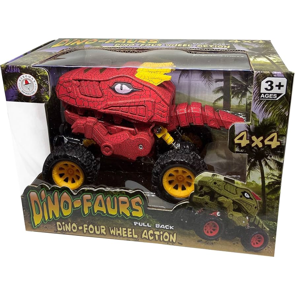 Dino-Faurs: Pull Back 4 Wheel Dinosaur Truck
