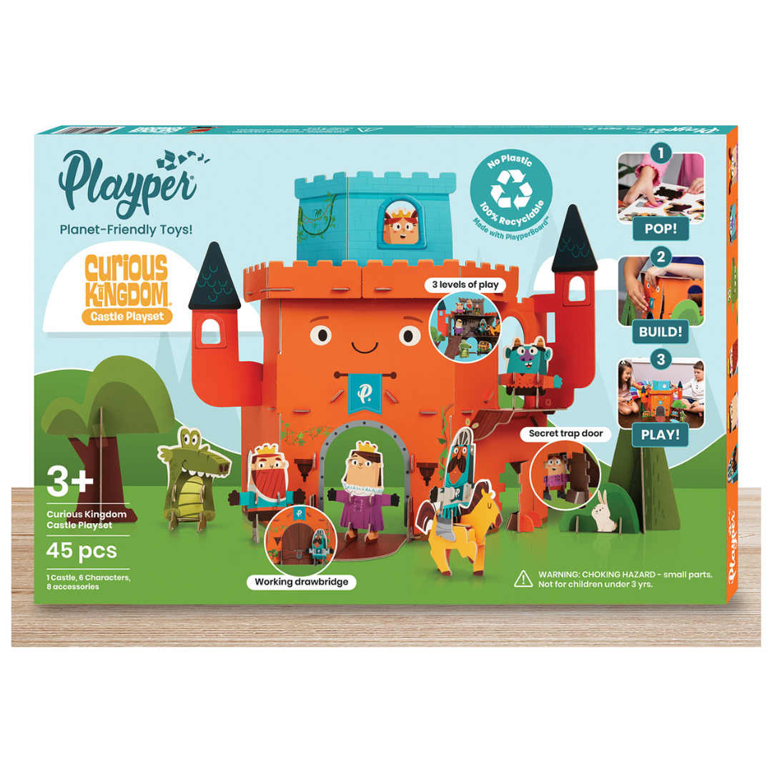 thumbnail image 2 of Aazon.co: Curious Kingdo Castle Playset For Kids Ages 3-9 - Build Your Own Castle With Extra... 2 of 12