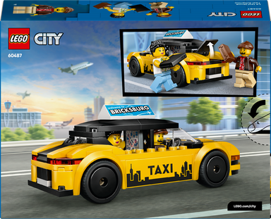 LEGO&reg; City Yellow Taxi - Model Car Kit with 2 Minifigures 60487