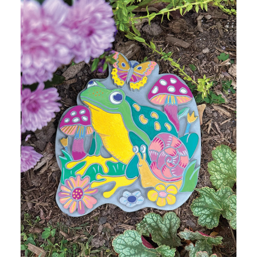 Marker By Number: Garden Stone Frog &amp; Mushroom