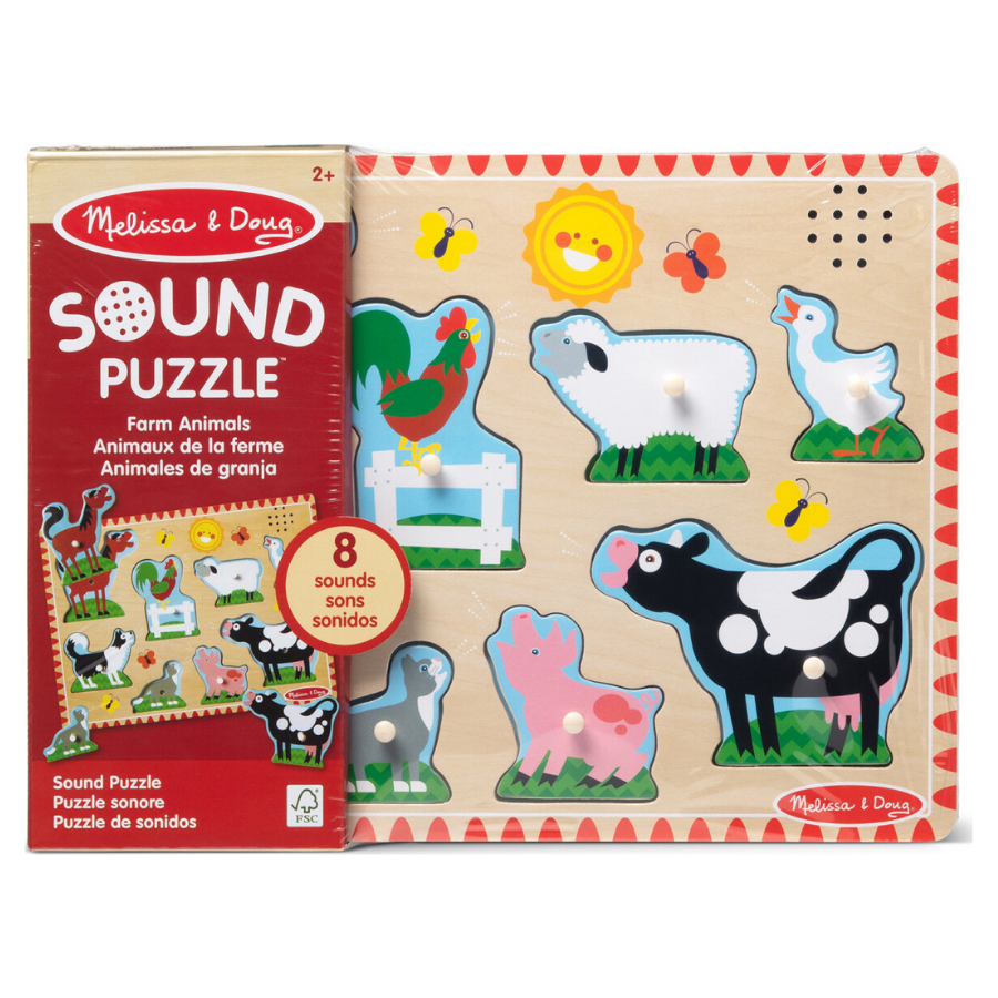 Farm Animals Sound Puzzle Board