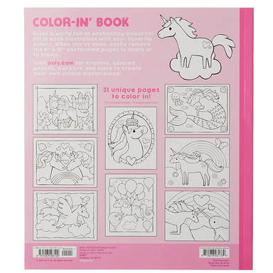 Color-in Book - Enchanting Unicorns