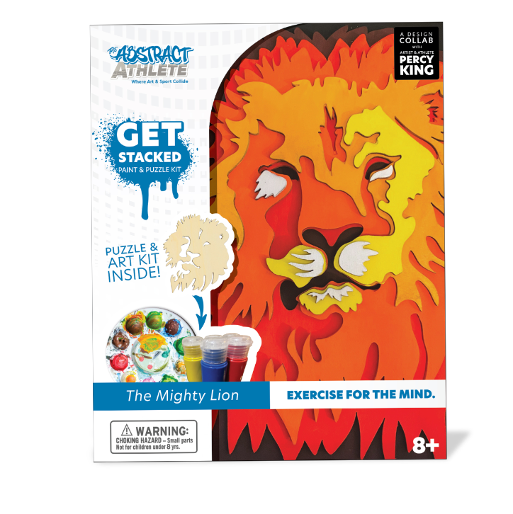 Stacked Paint &amp; Puzzle Kit - Lion