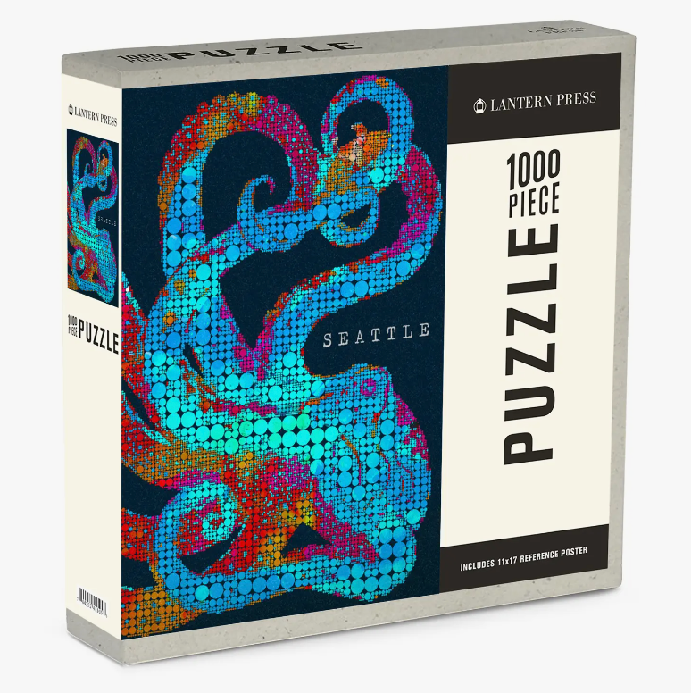 Seattle Dot Art Octopus 1000pc Puzzle