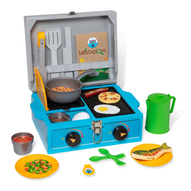 Let's Explore Wooden Camp Stove Playset