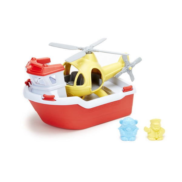 Green Toys Rescue Boat &amp; Helicopter