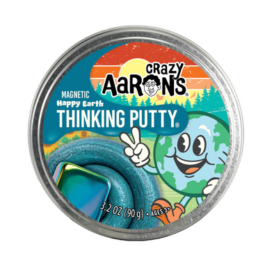 4in Happy Earth Magnetic Storm Thinking Putty