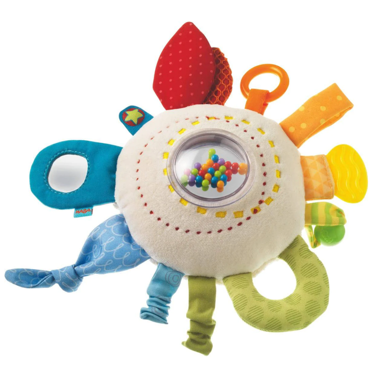 Rainbow Round Teether Cuddly Toy