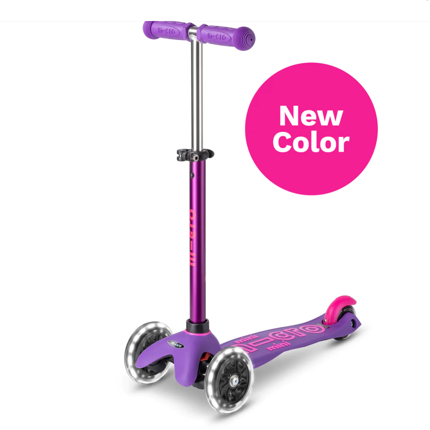 LED Mini Deluxe Kickboard: Purple/Pink