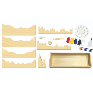 Stacked Paint &amp; Puzzle Kit - Mountain Forest