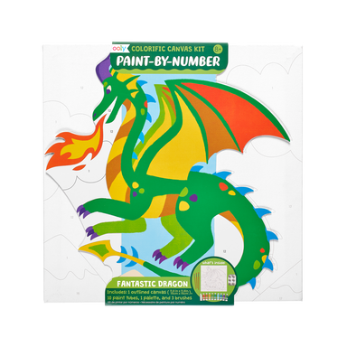 Colorific Canvas Paint-By-Number Kit: Fantastic Dragon