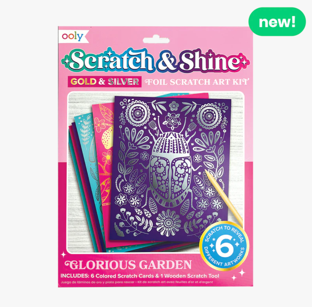 Scratch &amp; Shine Foil Scratch Art - Glorious Garden