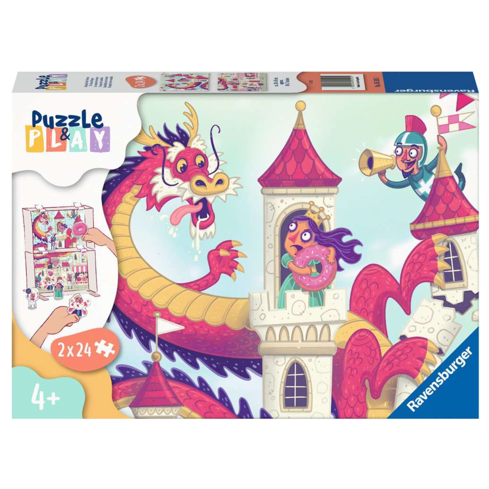 Puzzle &amp; Play: Donut Dragon 2x24pc