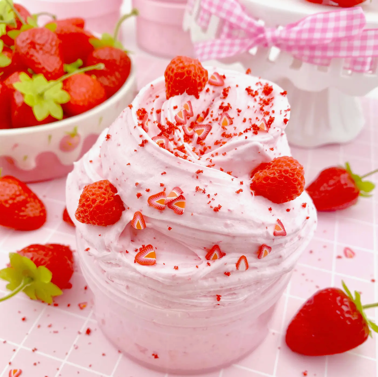 Strawberry Mousse Fluffy Butter Slime