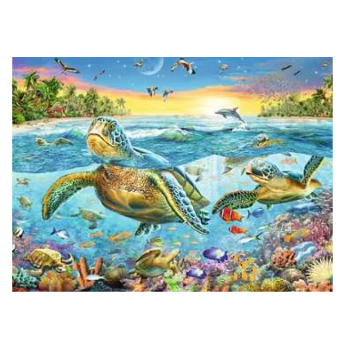 12942 Swim with Sea Turtles 100pc