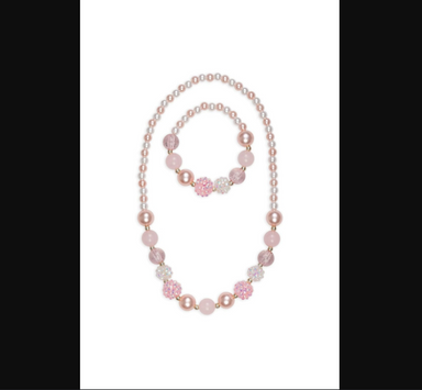 Pinky Pearl Necklace Set