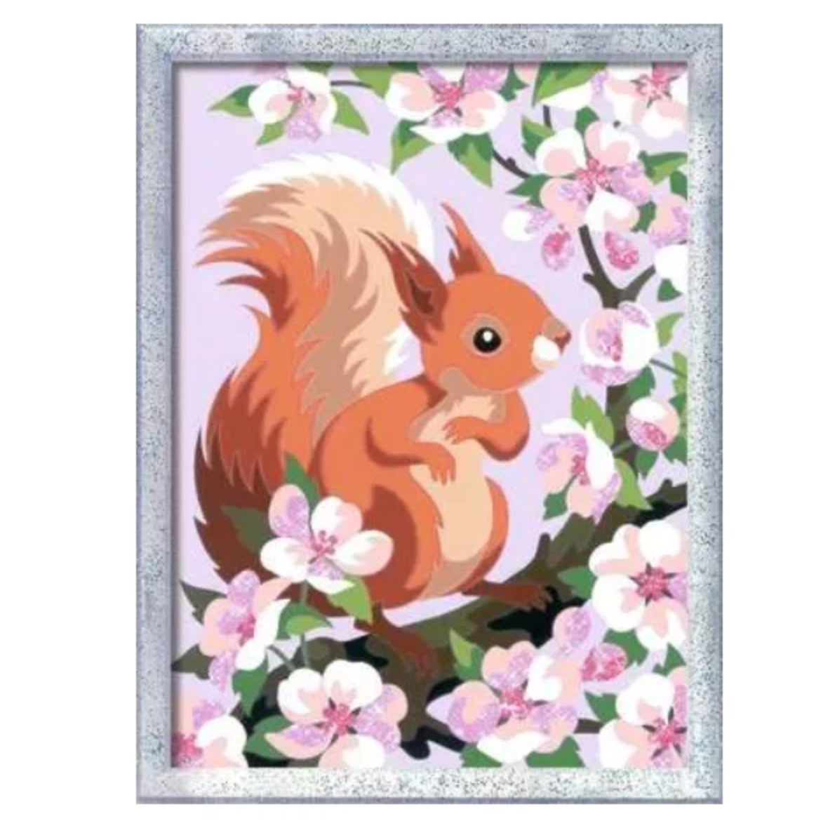 Paint By Number: Spring Squirrel with Glitter