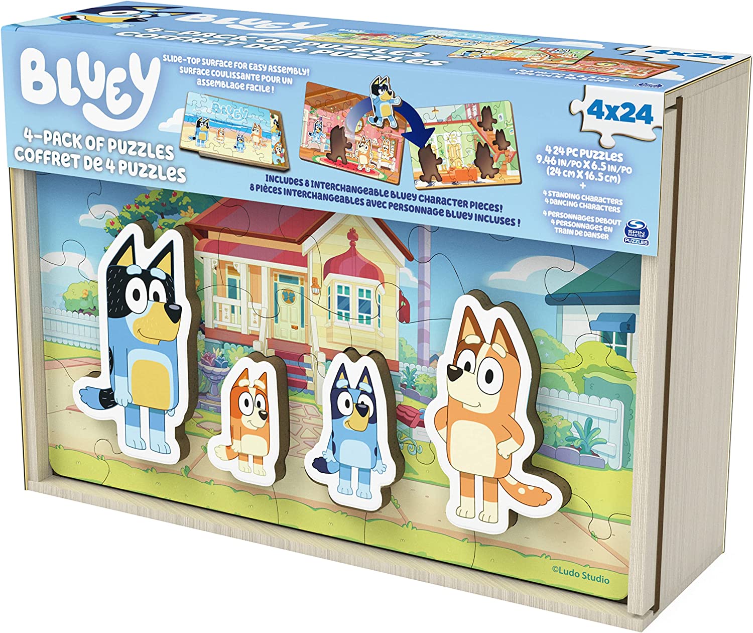 Bluey Wooden Puzzles 4x24pc