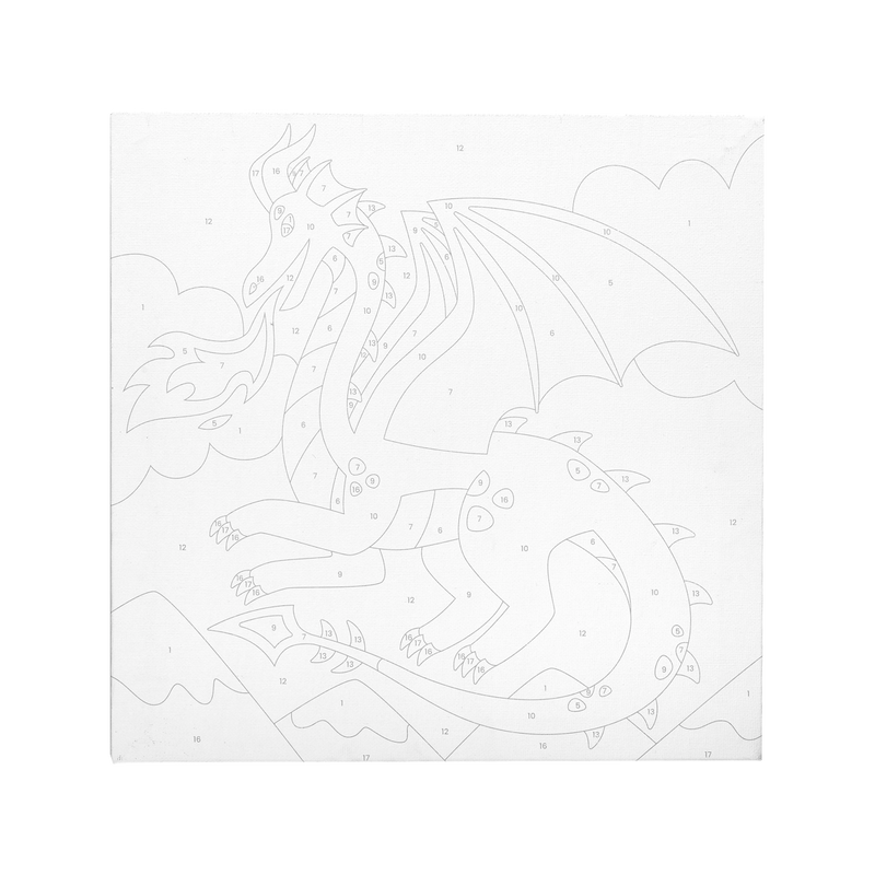 Colorific Canvas Paint-By-Number Kit: Fantastic Dragon